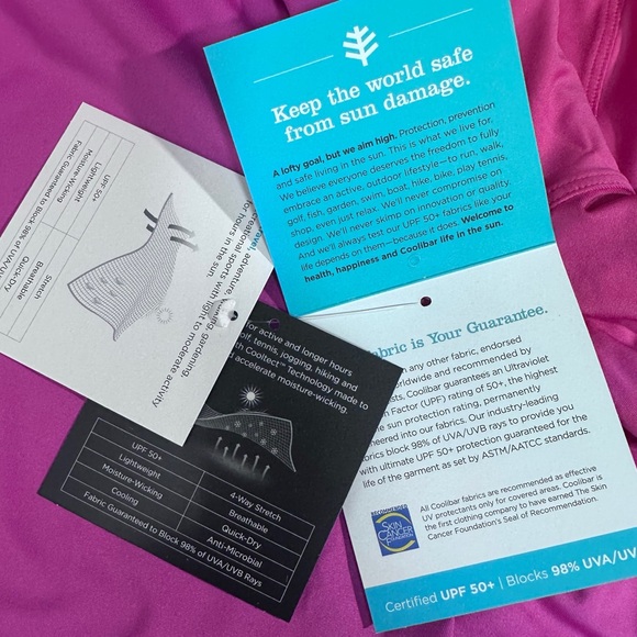 Coolibar Men’s Pink Golf Polo NWT [G6] - Picture 10 of 11